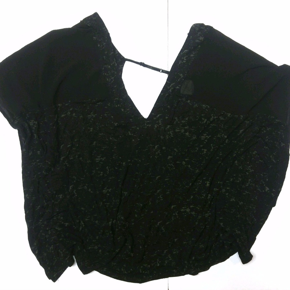 Daytrip Women's Oversized Top Black Gray Size M